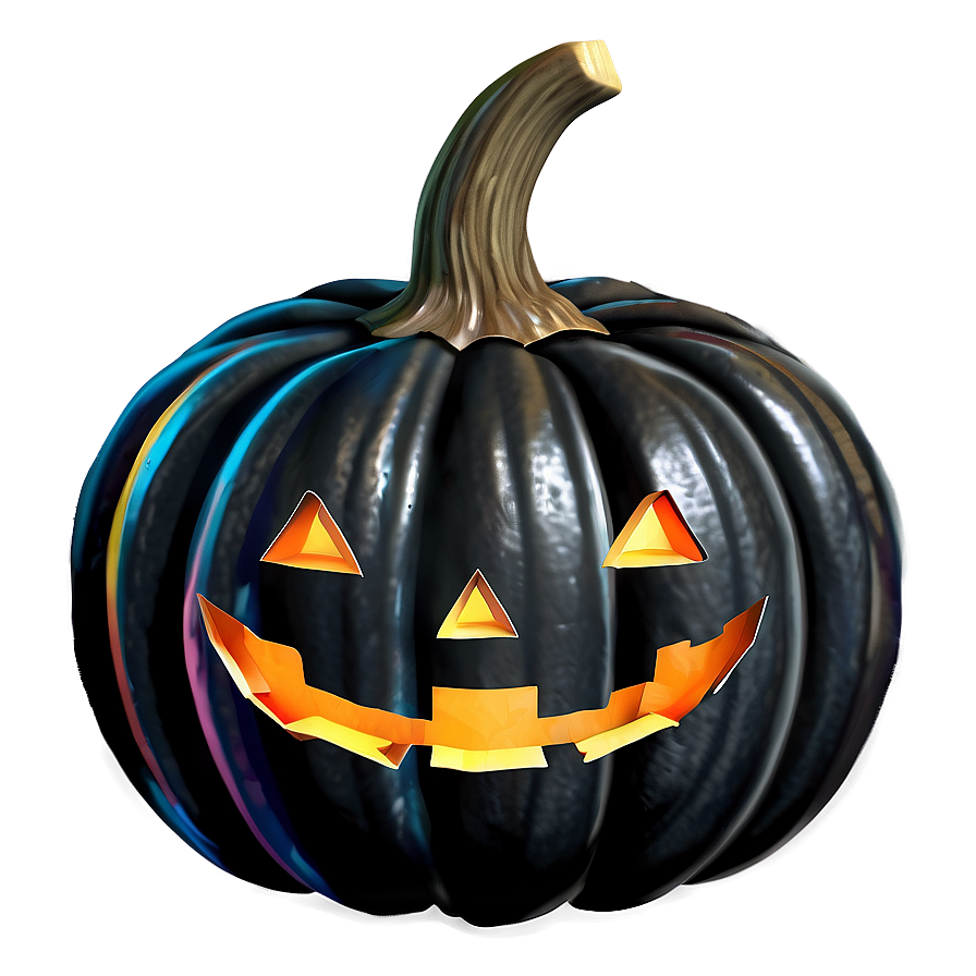 Spooky Black Pumpkin Png Bpc