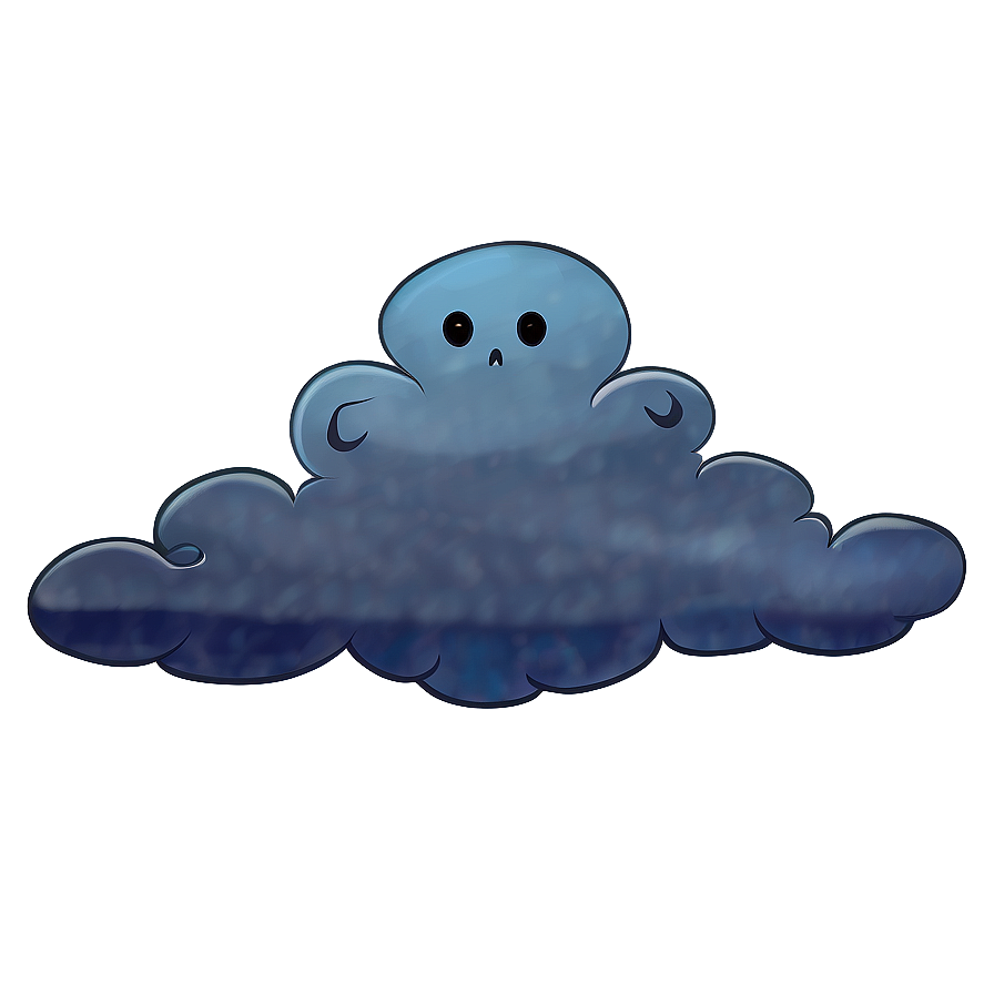 Spooky Cloud Cartoon Png 27