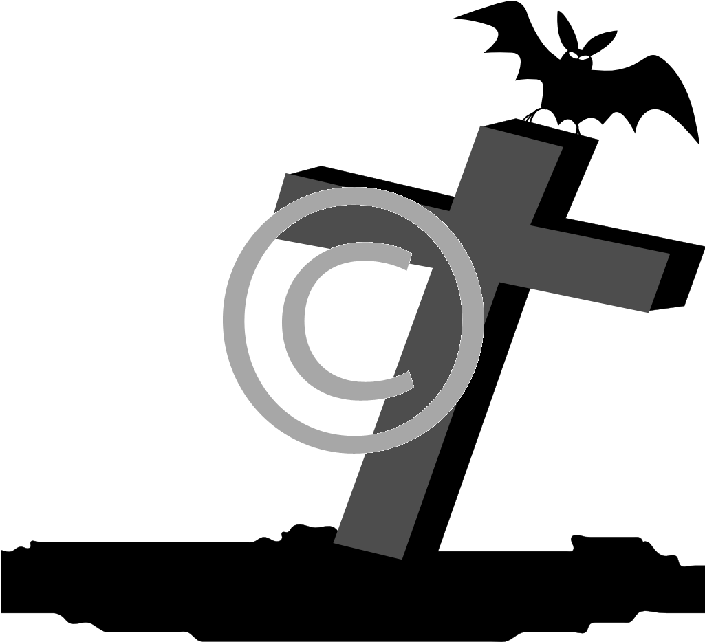 Spooky Graveyard Crossand Bat PNG with transparent background