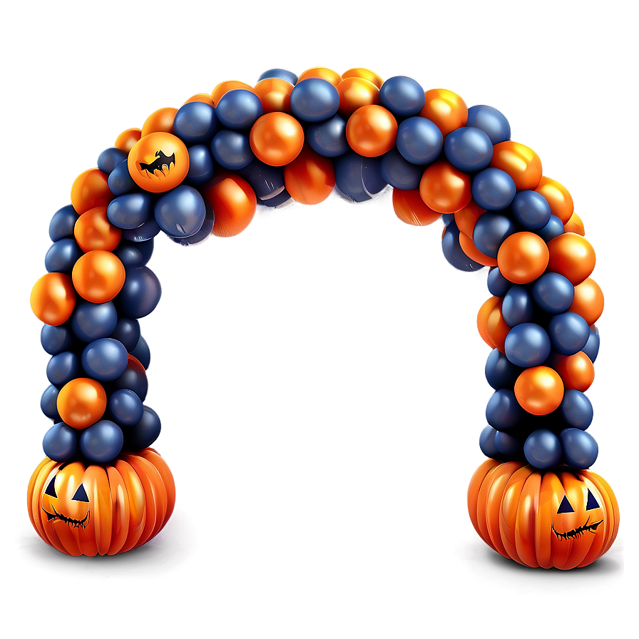 Spooky Halloween Balloon Arch Png 06212024