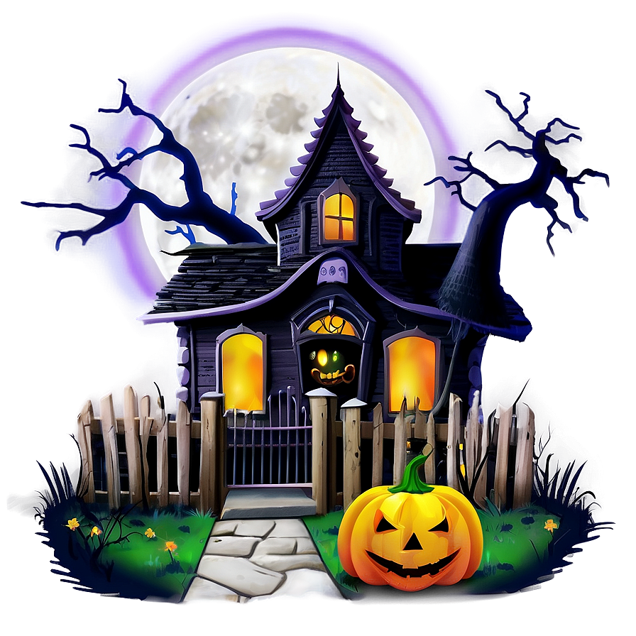 Spooky Halloween House Party Png 06262024