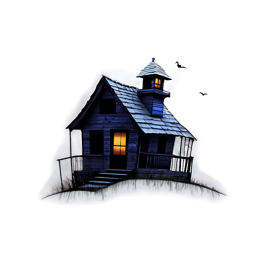 Spooky Haunted House Picture Png Qgs37