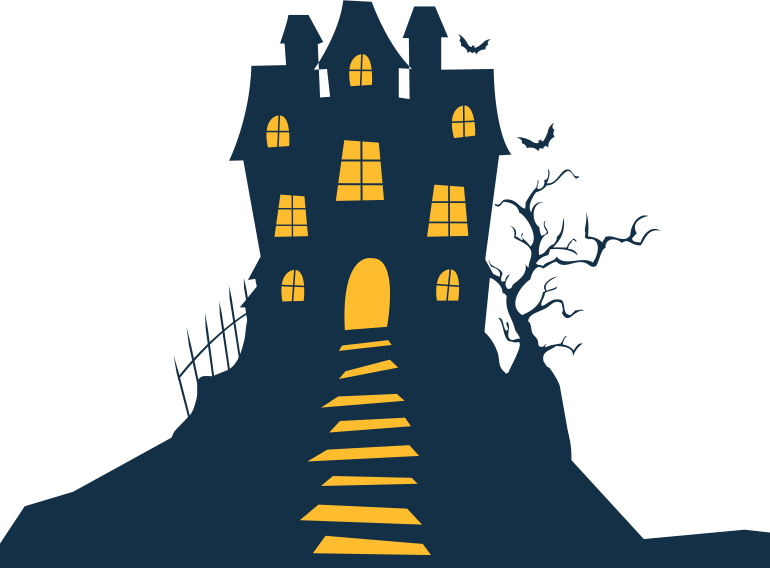 Haunted House Halloween Homeaway Clip Art - Haunted Staircase Clipart, HD Png Download PNG with transparent background