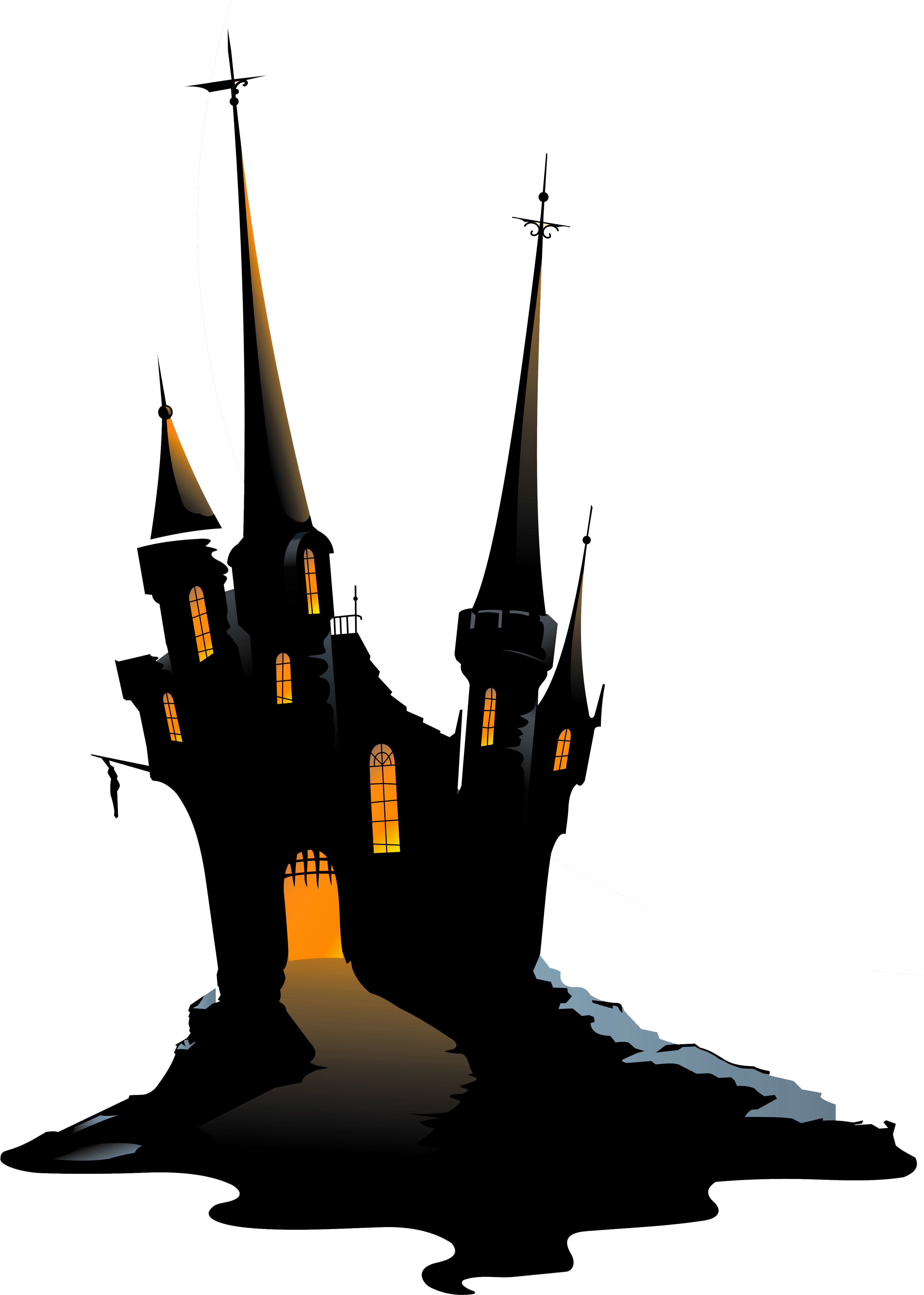 Scary Halloween Png Graphic Black And White Download - Haunted House Transparent Background, Png Download PNG image with a transparent background, free high-resolution download