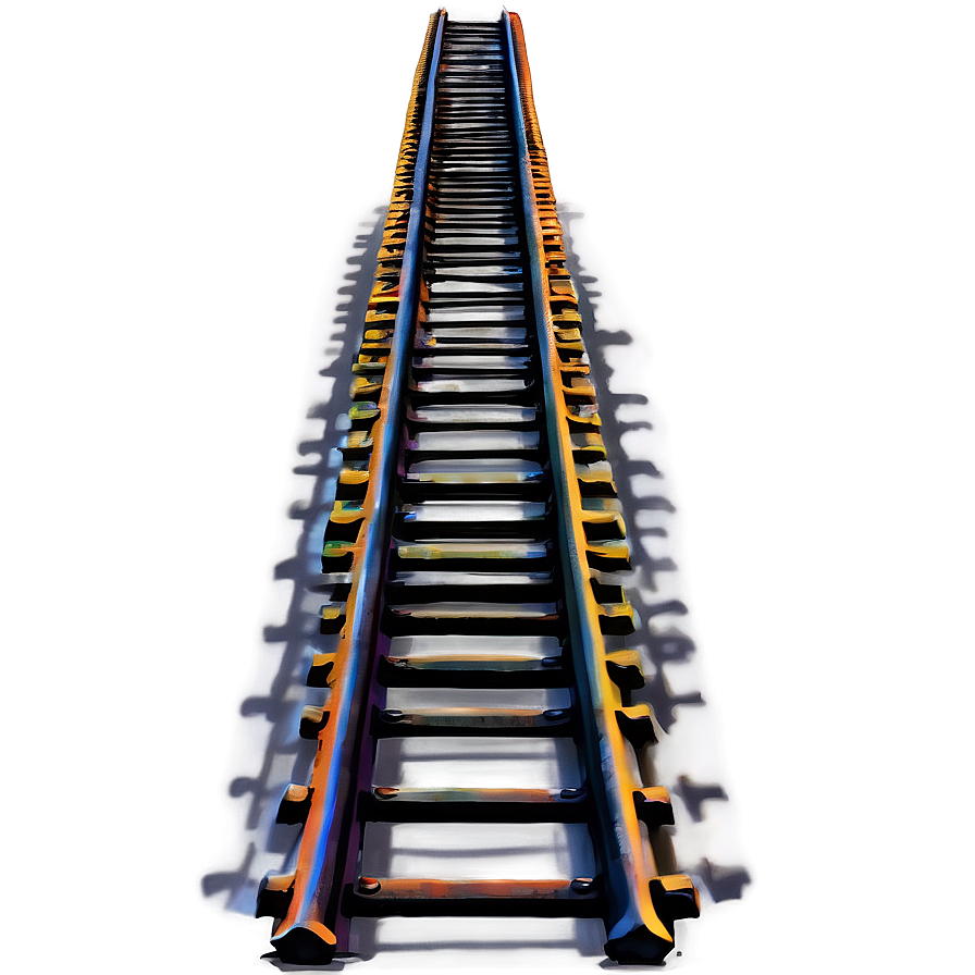 Spooky Nighttime Railroad Tracks Png 43