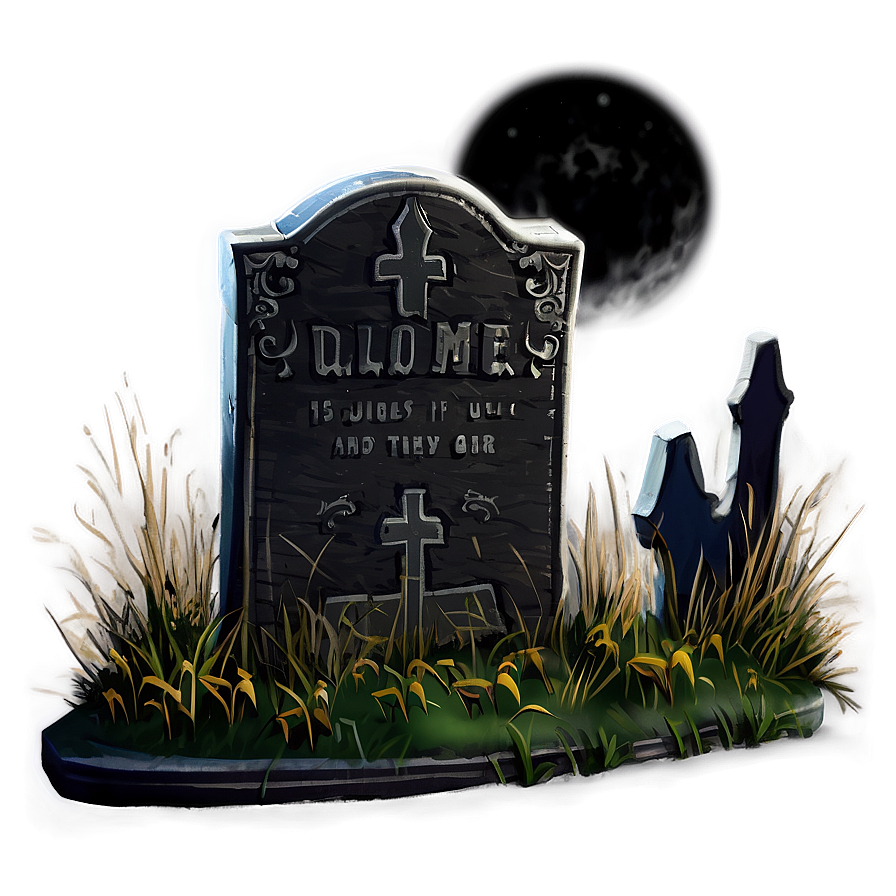 Spooky Tombstone Png 05252024