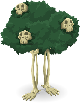 Spooky_ Tree_with_ Skull_ Decorations