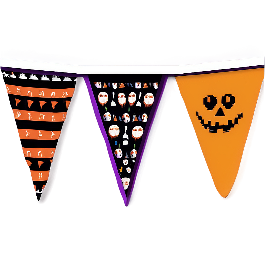 Spooky Triangle Banner For Halloween Png Urd