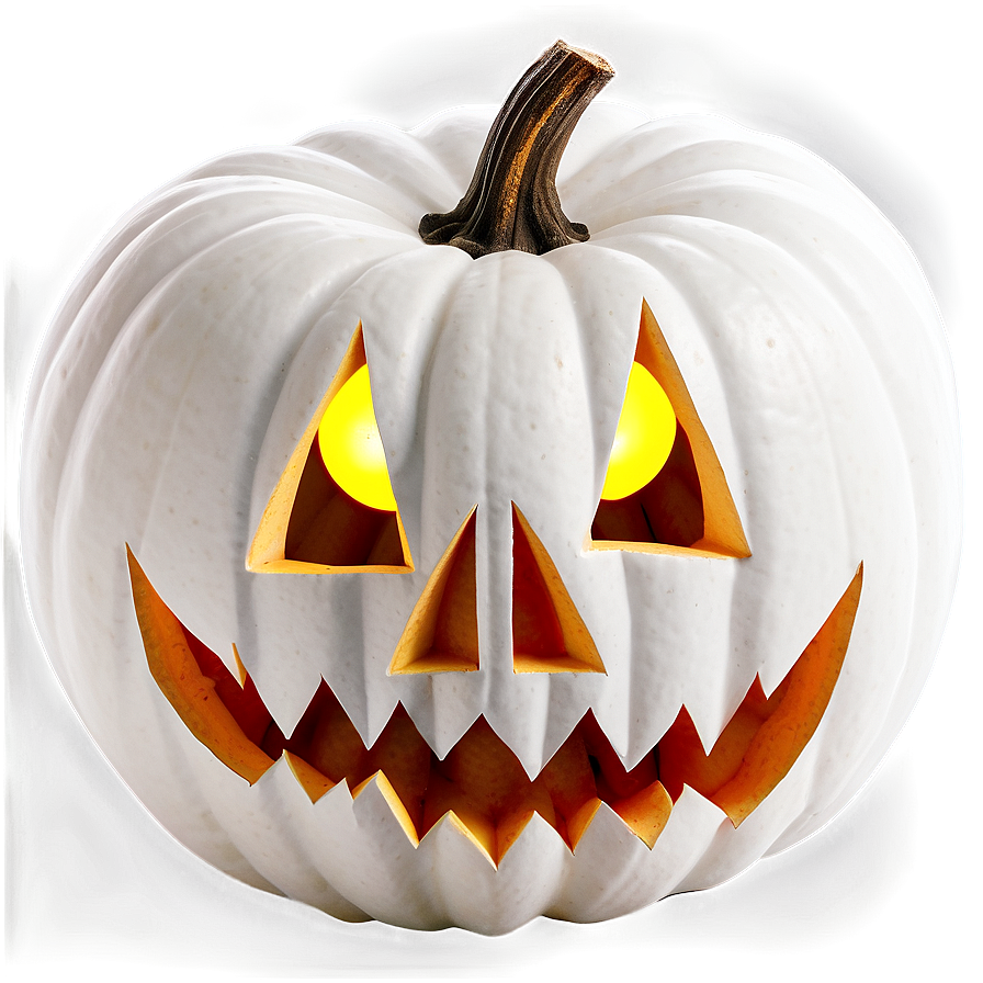 Spooky White Pumpkin Png 96