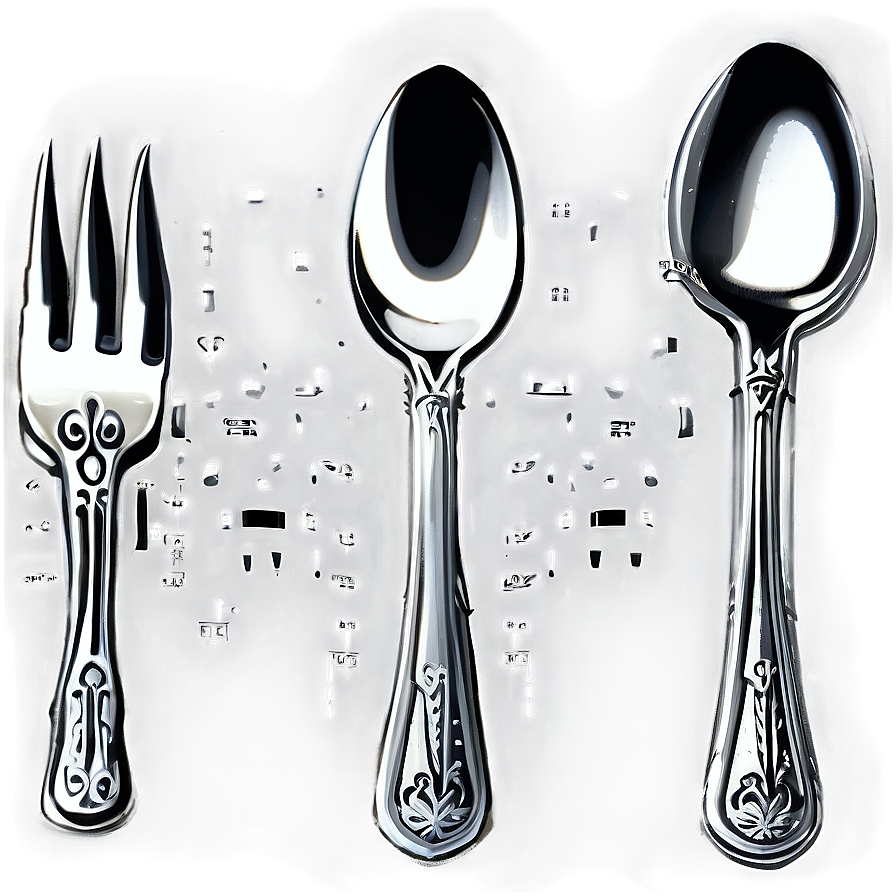 Spoon And Fork Art Png 06292024