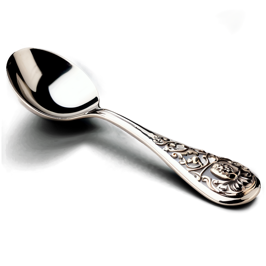 Spoon With Decorative Handle Png Pno