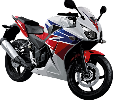 Sport Motorcycle Vector Illustration PNG with transparent background
