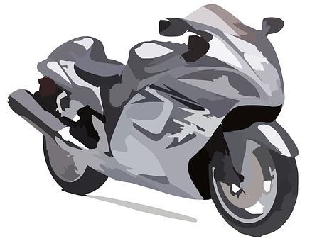 Sport Motorcycle Vector Illustration PNG with transparent background