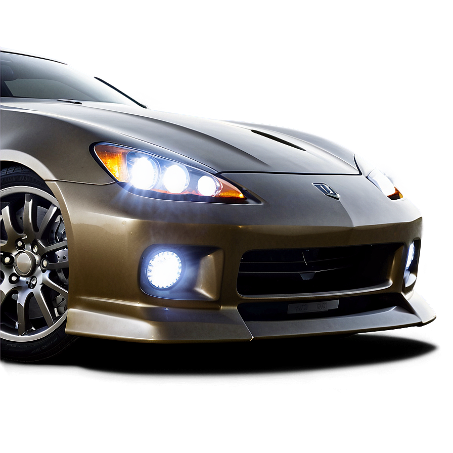 Sports Car Headlights Night Png 06272024