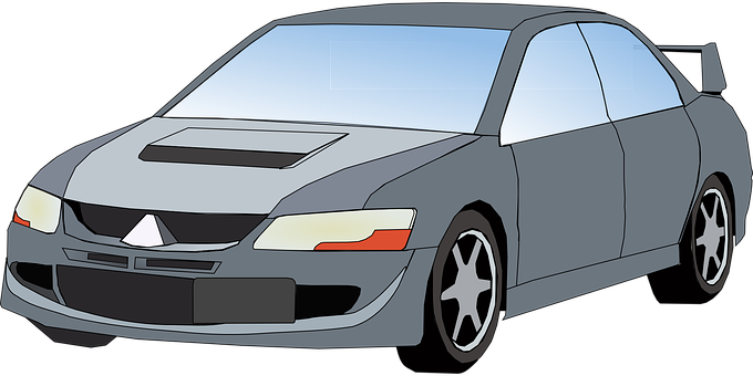 Sporty Sedan Vector Illustration PNG with transparent background