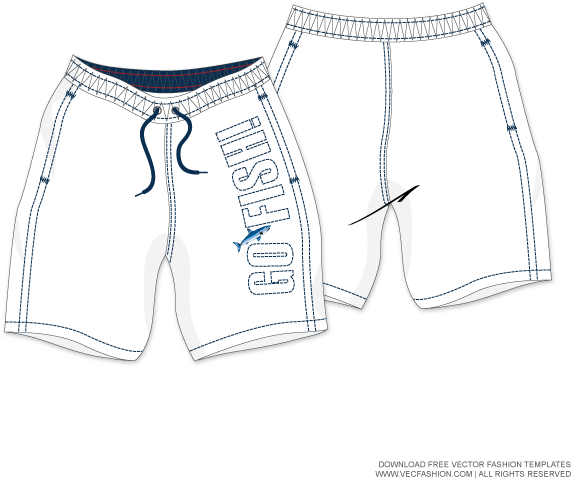 Sporty White Drawstring Shorts Design