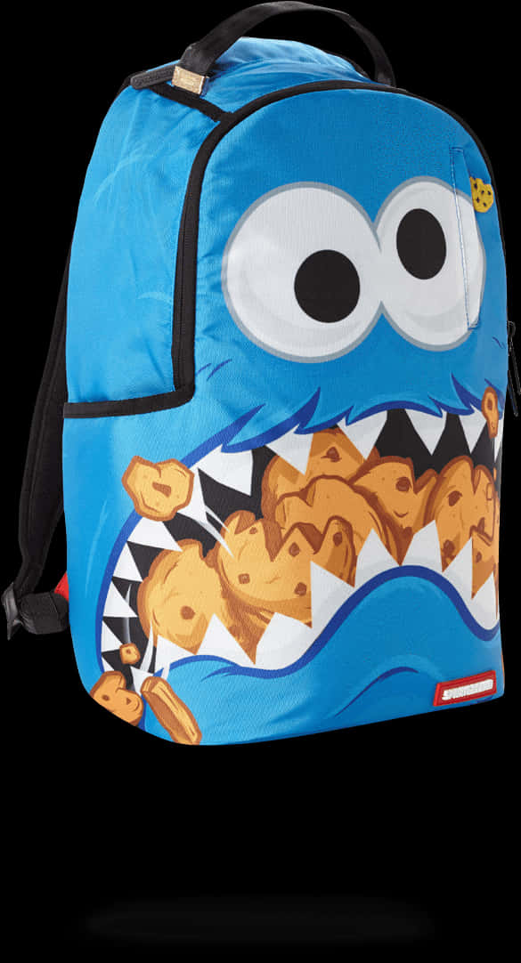 Sprayground Cookie Monster Shark Backpack - Sprayground Cookie Monster Shark, HD Png Download PNG with transparent background