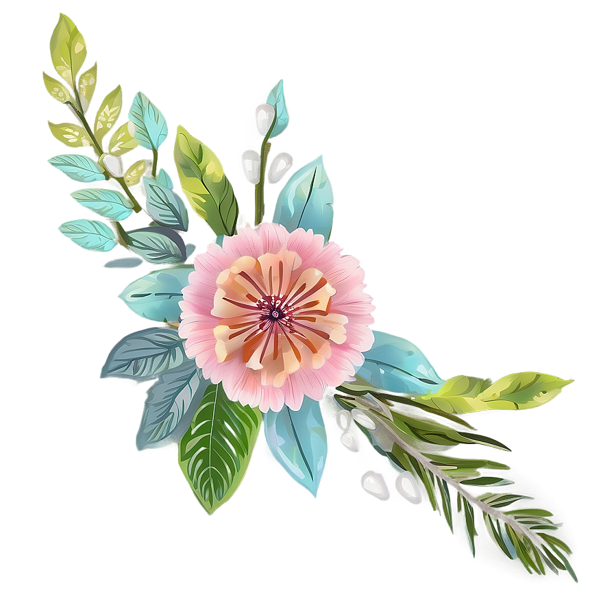 Spring Boho Flowers Png 47