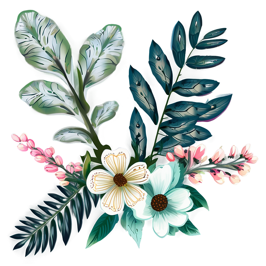 Spring Boho Flowers Png Puu