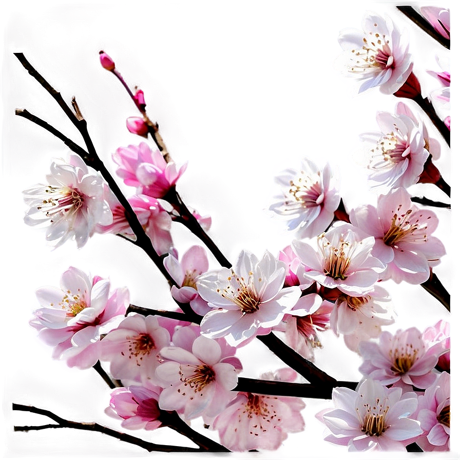 Spring Cherry Blossom Scene PNG 05032024 PNG with transparent background