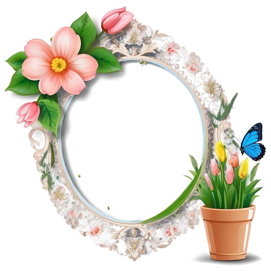 Spring Cute Frame Png Hfi