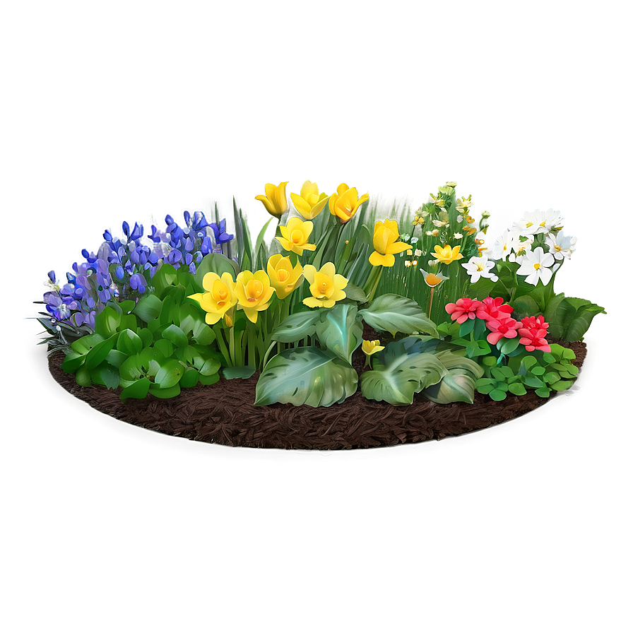 Spring Flower Bed Png 06272024