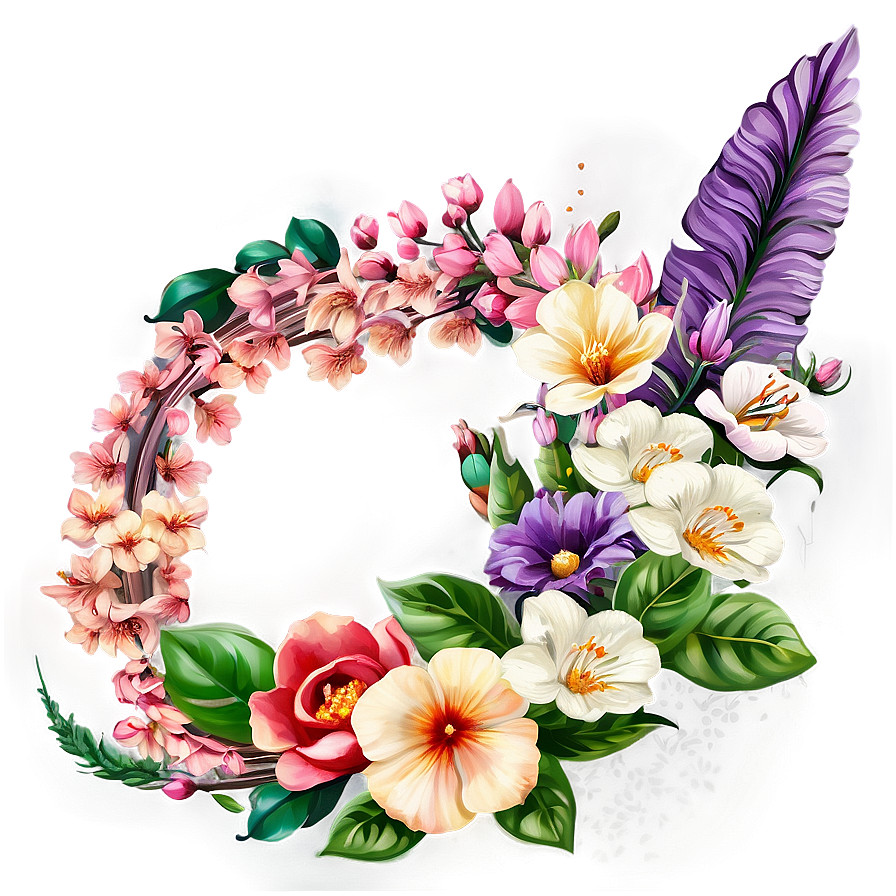 Spring Flower Wreath Png 47