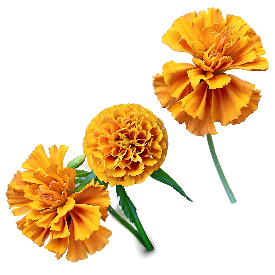 Spring Marigolds Bloom Png 21