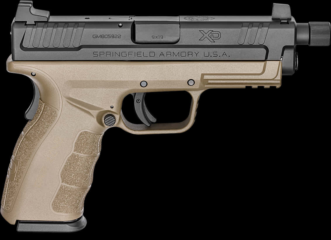 Springfield Armory X P Pistol PNG with transparent background