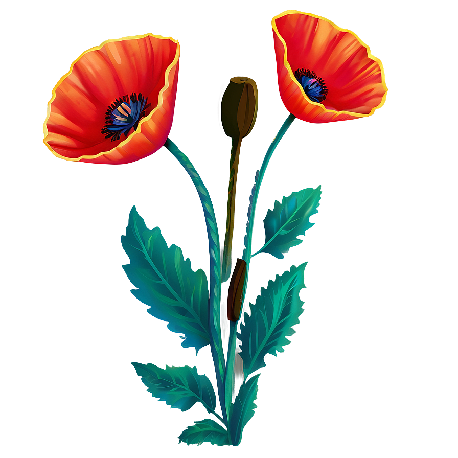 Springtime Poppy Flower Png Ecf