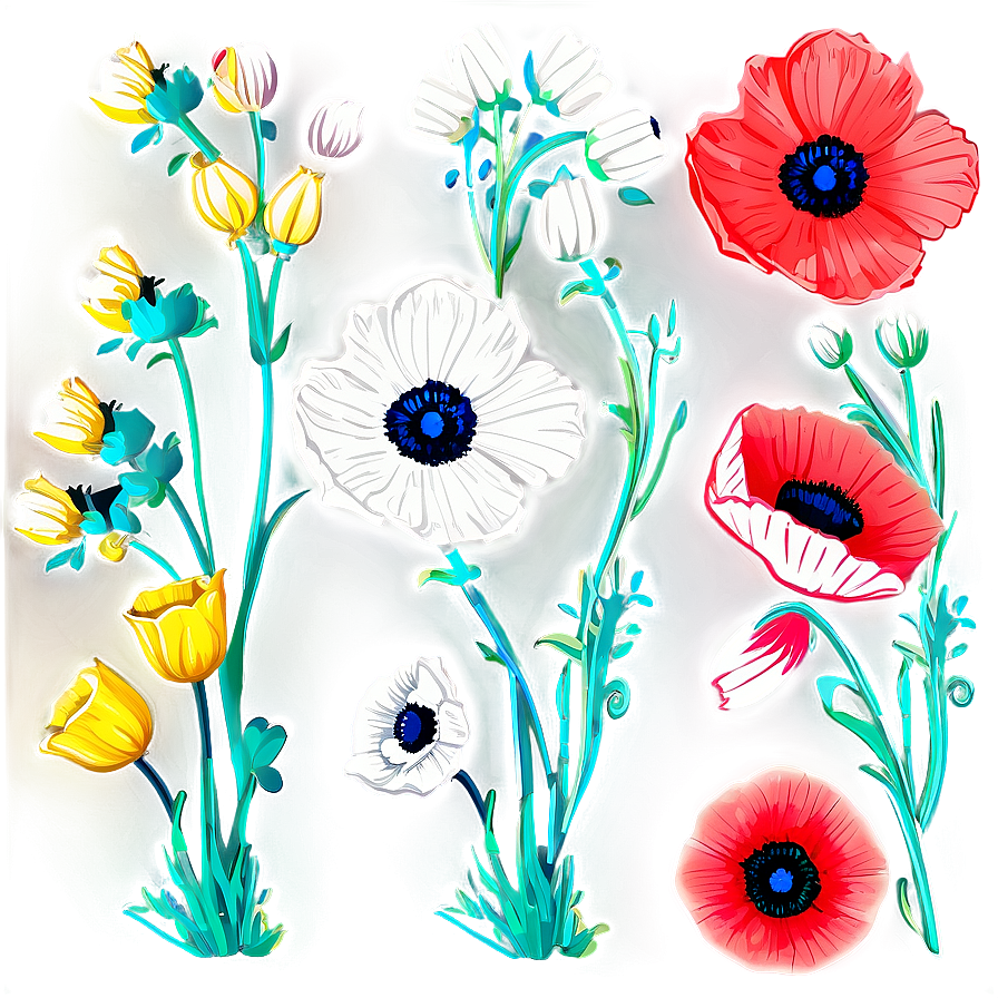 Springtime Poppy Flower Png Jys16