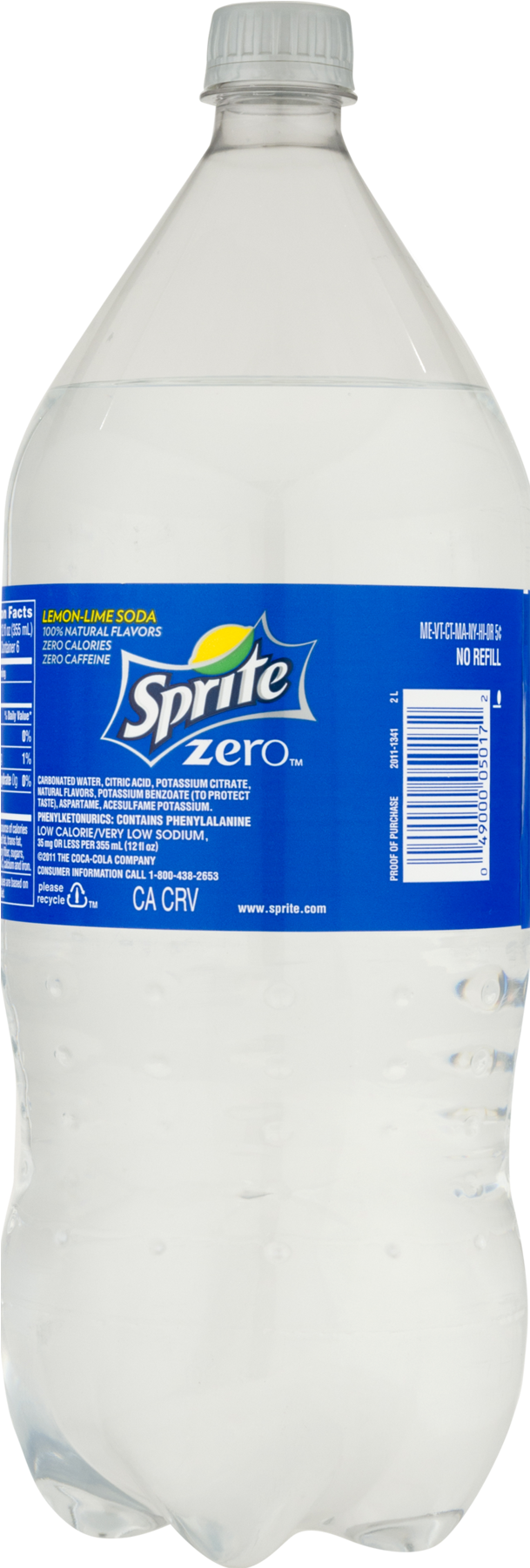 Sprite Zero Bottle Transparent Background