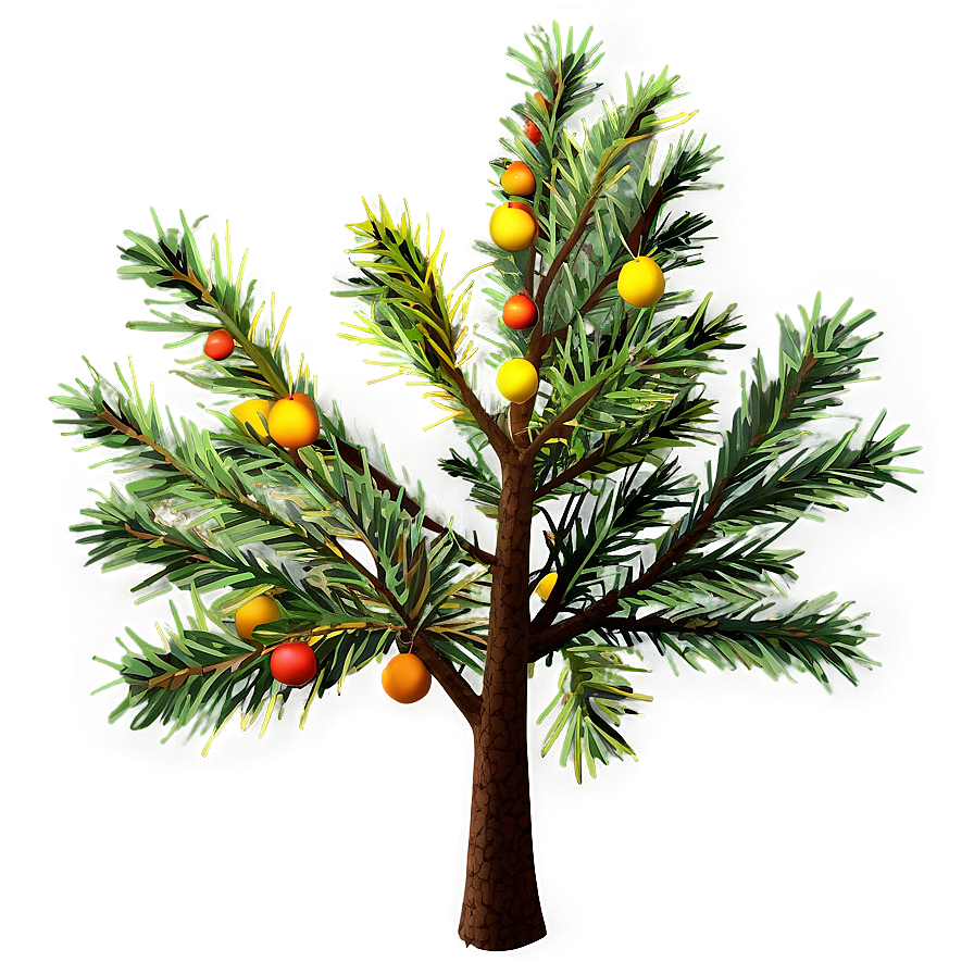 Spruce Tree In Autumn Colors Png Hvu19