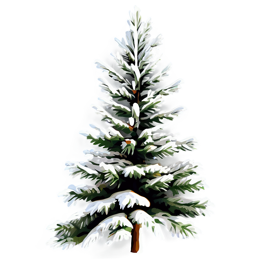 Spruce Tree In Snowy Landscape Png Yoa79