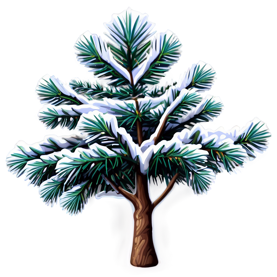 Spruce Tree With Snowflakes Png 06132024