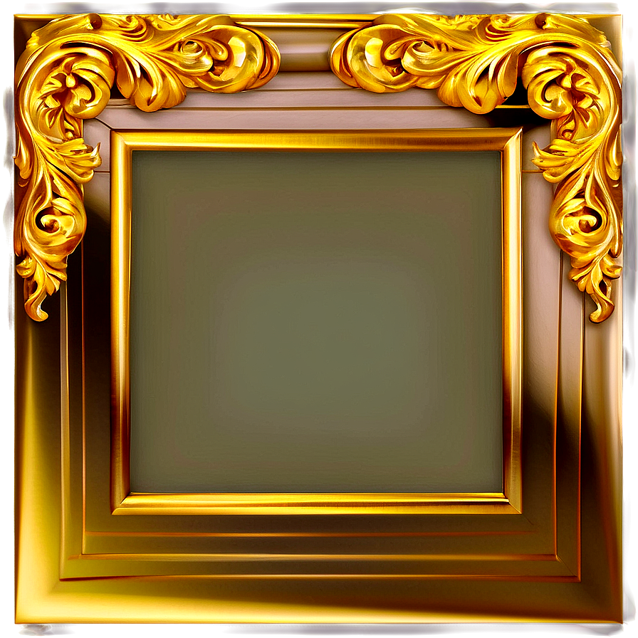 Square Gold Mirror Frame Png Ioj