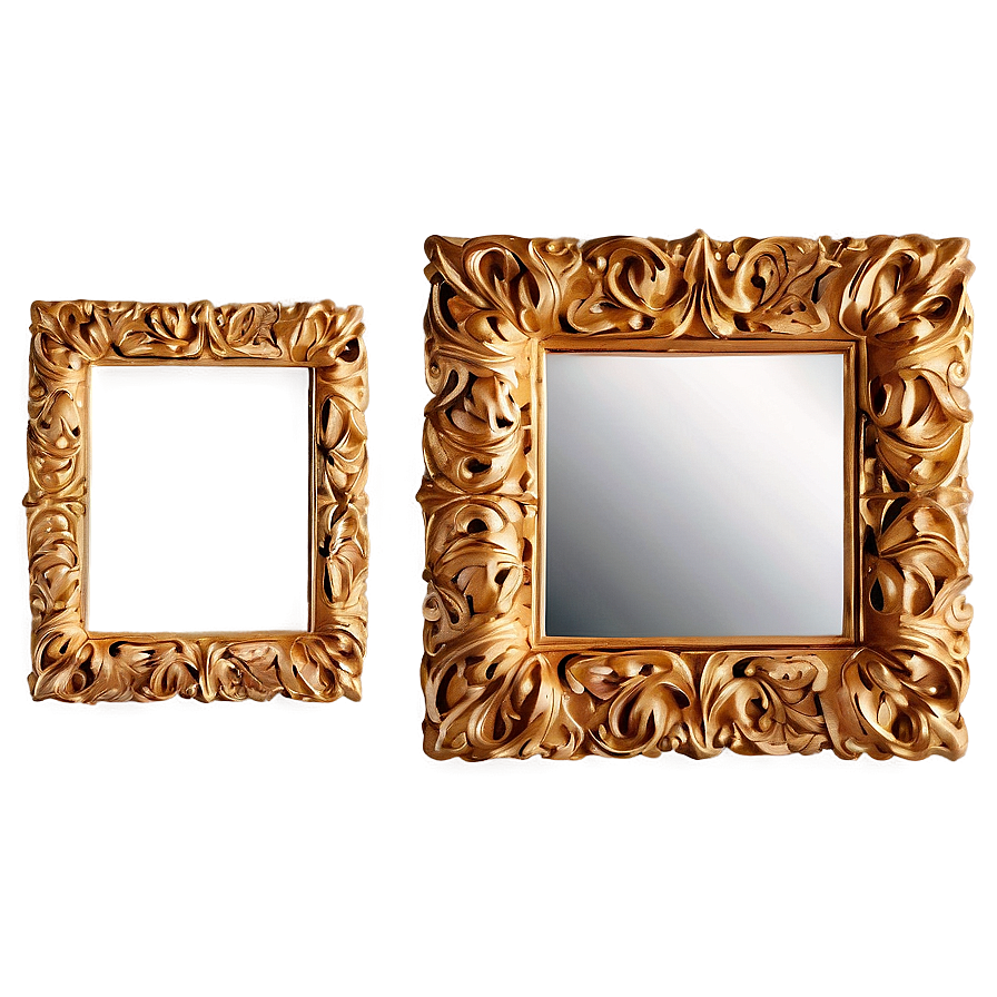 Square Gold Mirror Frame Png Okh98