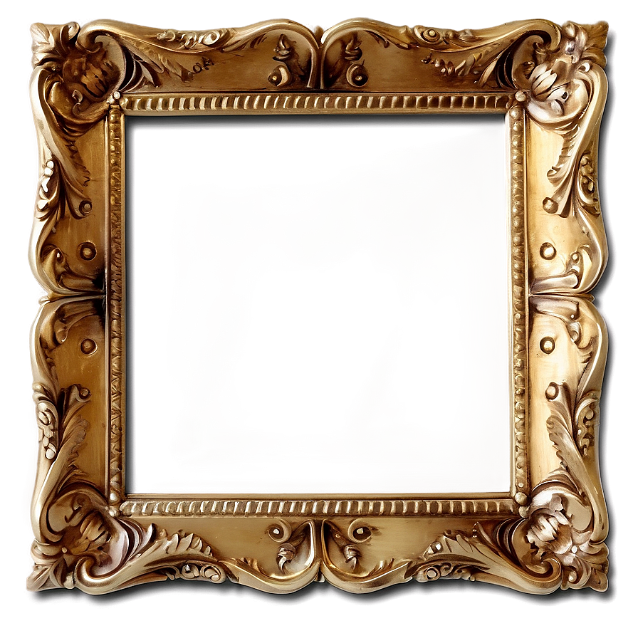 Square Golden Frame Png 05252024