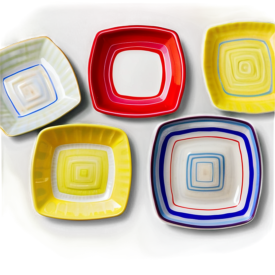 Square Plates Collection Png 64