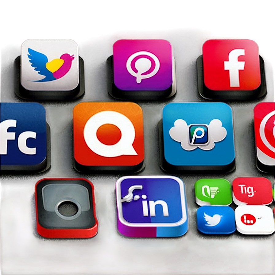 Square Social Media Icons PNG 05252024 PNG image with a transparent background, free high-resolution download