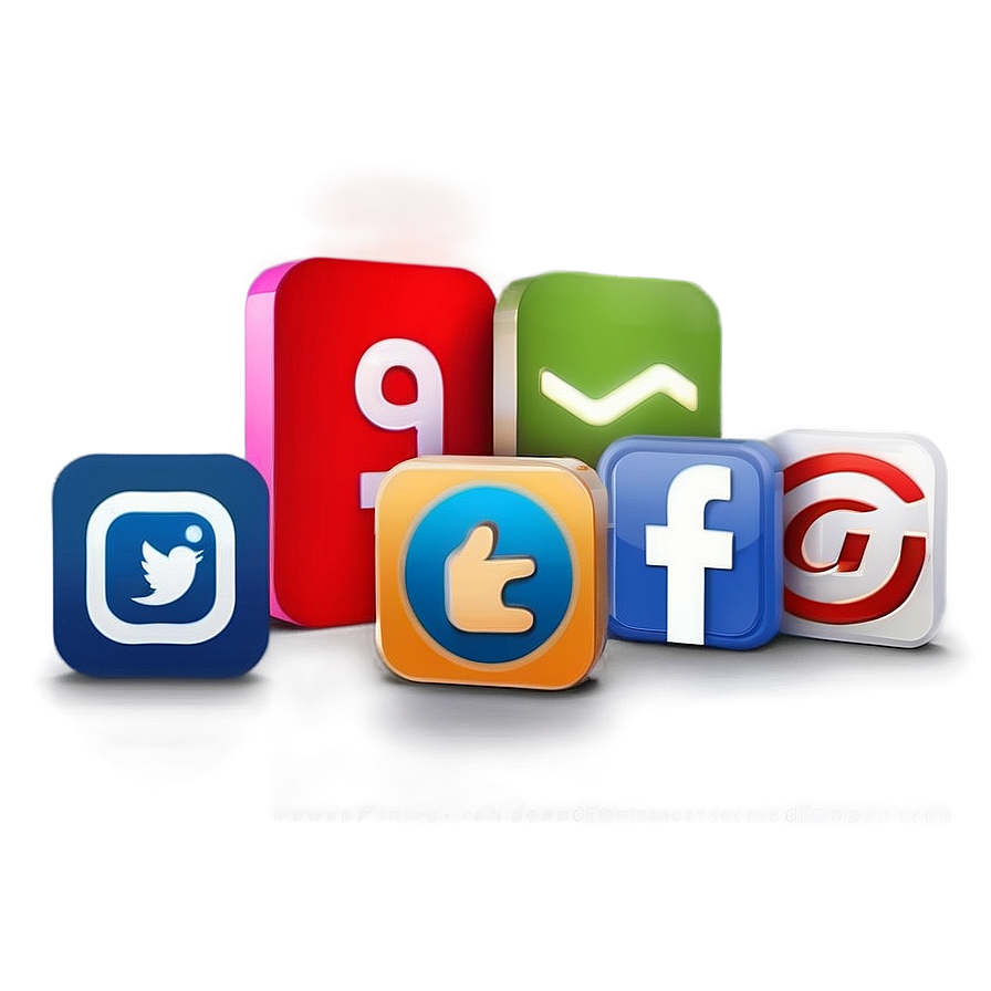 Square Social Media Icons PNG hug PNG image with a transparent background, free high-resolution download