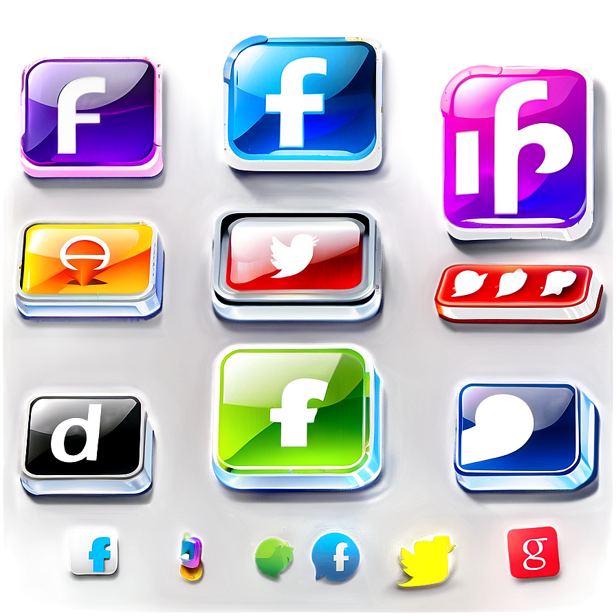 Square Social Media Icons PNG jww61 PNG image with a transparent background, free high-resolution download