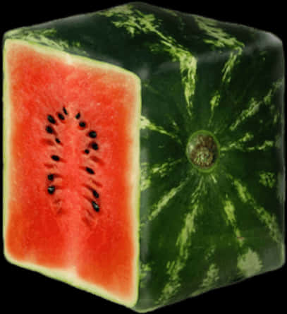 Square Watermelon Creative Fruit Design PNG with transparent background