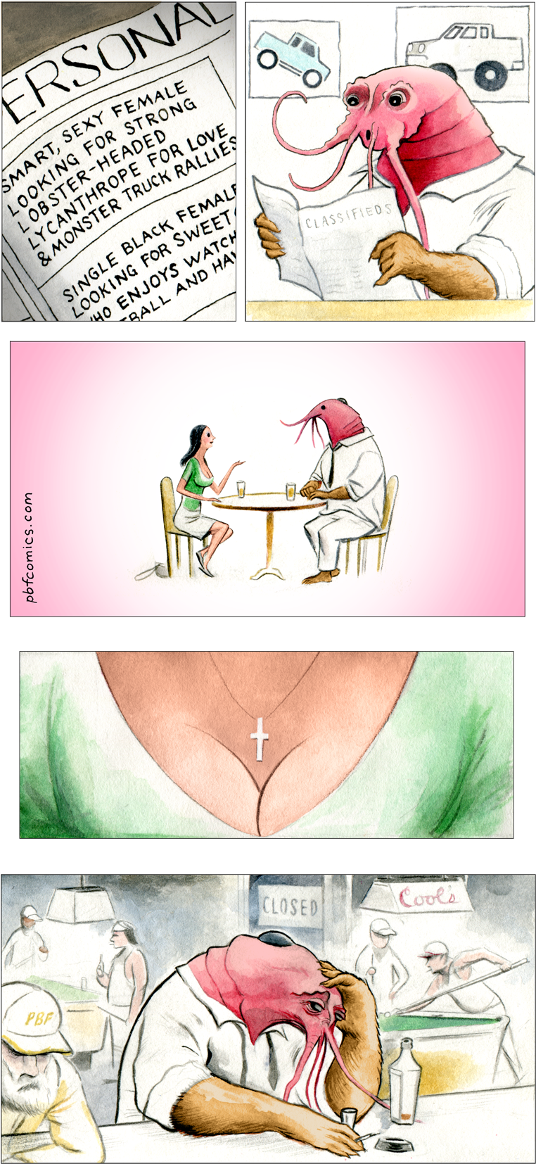 Perry Bible Fellowship Lobster - Pbf Comic, HD Png Download PNG with transparent background