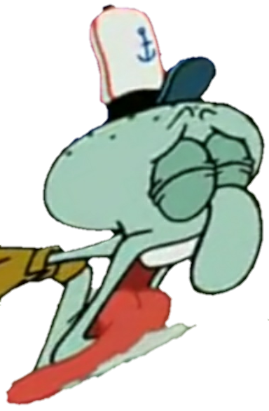 Squidward Dabbing Cartoon Character