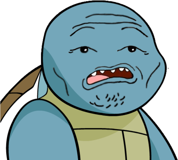 Squirtle Meme Face Illustration