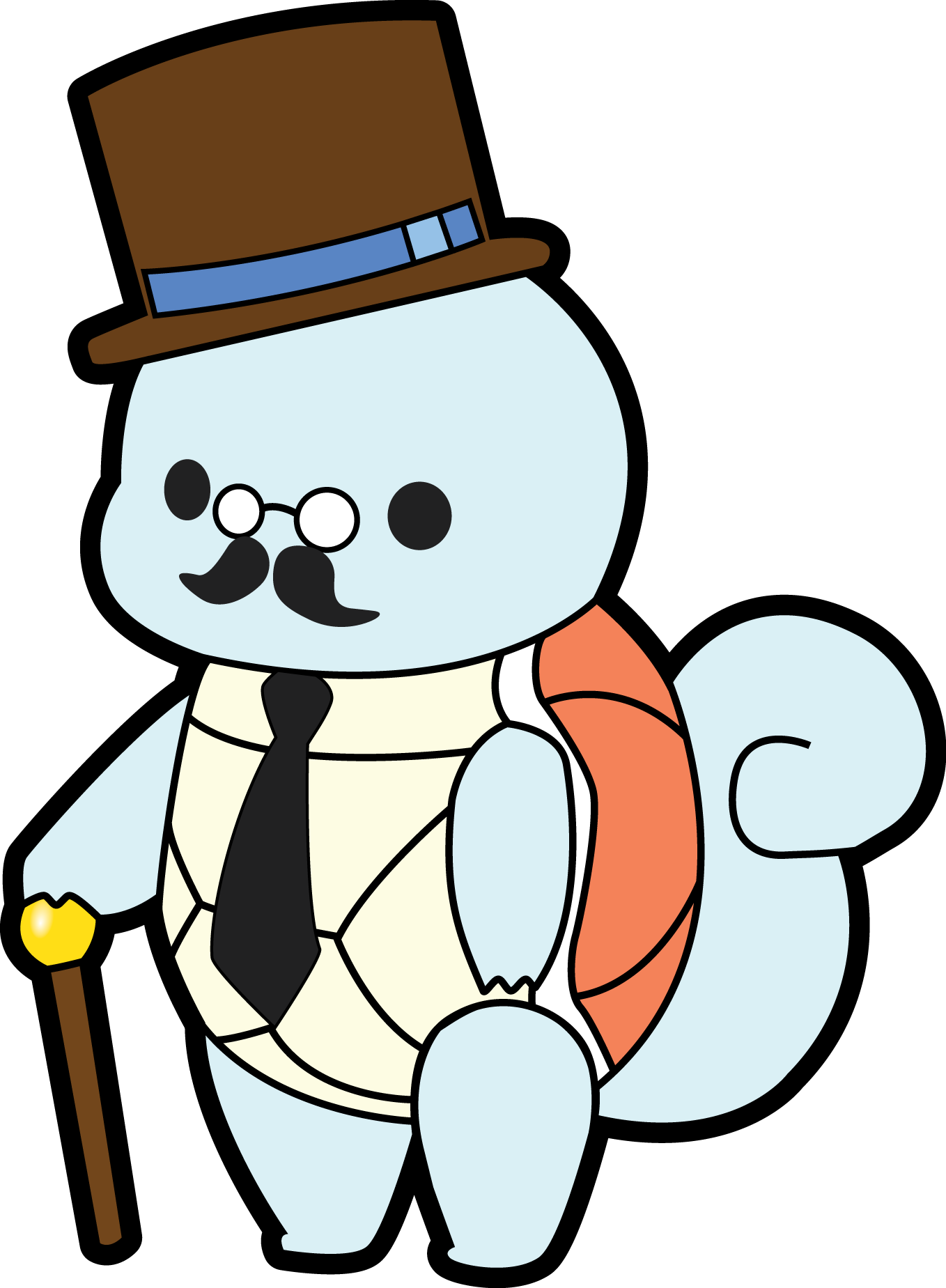 Squirtle With Top Hat, HD Png Download PNG with transparent background
