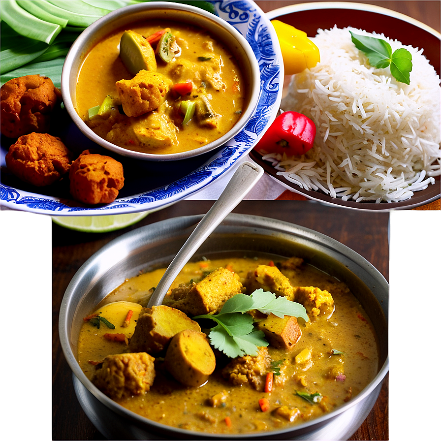 Sri Lankan Curry Feast PNG gao PNG with transparent background