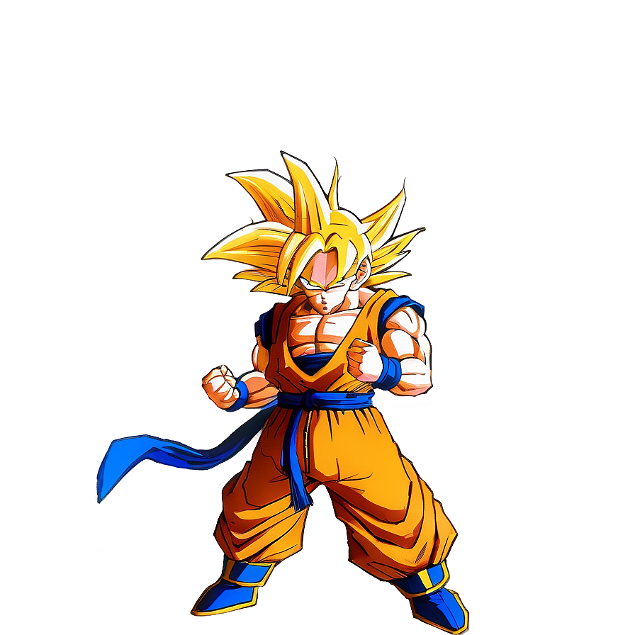 Ssj3 Goku Battle Stance Png 40