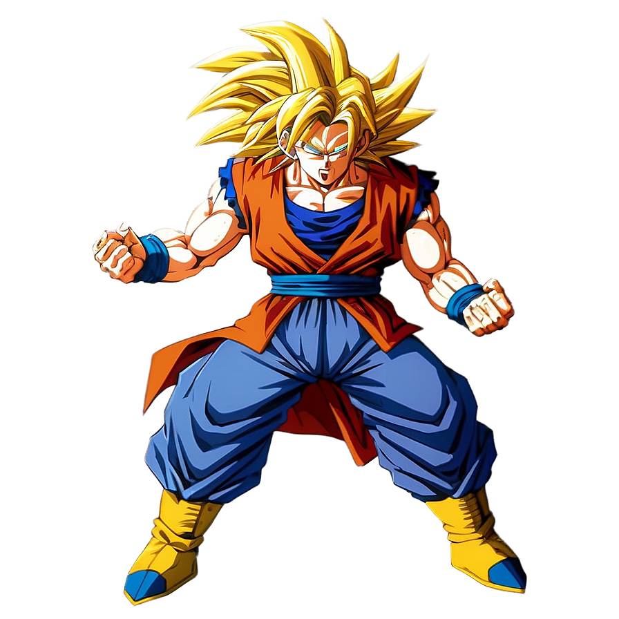 Ssj3 Goku Battle Stance Png Hvy